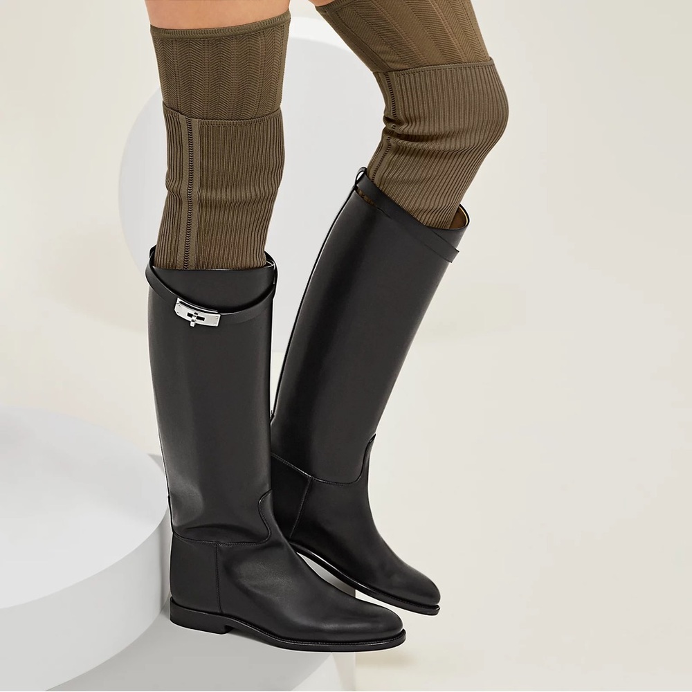 SOLD Hermes Leather Tall Jumping Kelly Riding Boots - Picture 2 of 16